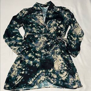 Mango Tie Dye Wrap Dress